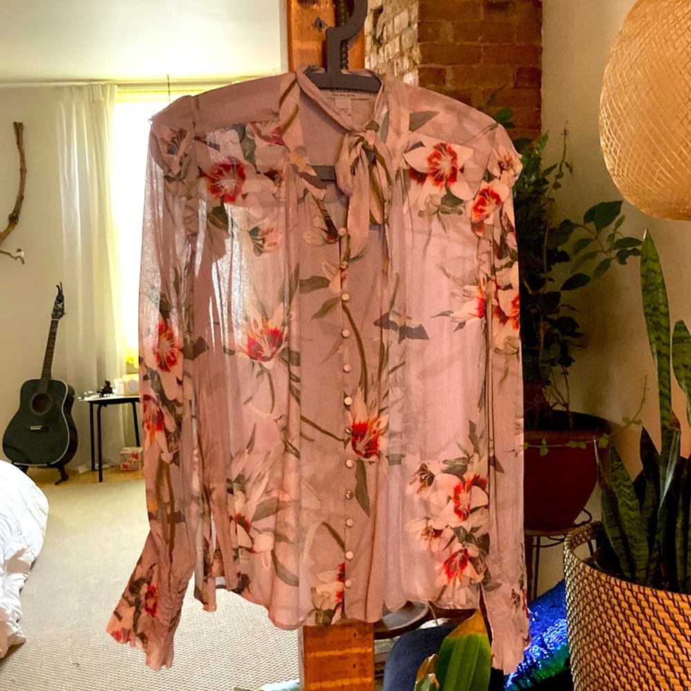 AllSaints Lara Kuroyuri Floral Print Blouse - Picture 5 of 8